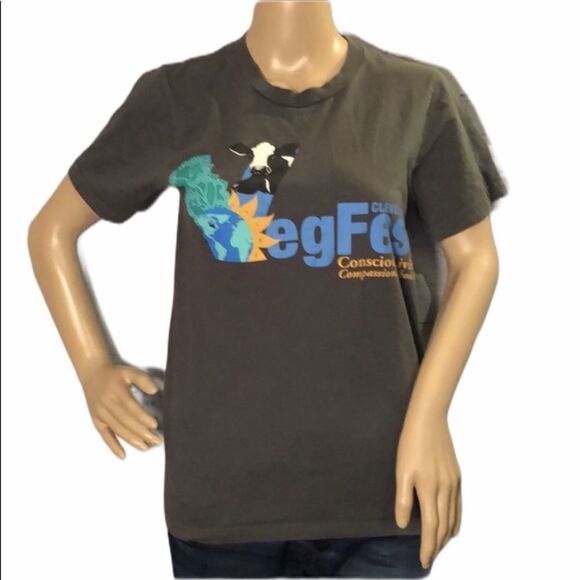 Cleveland VegFest Tee Conscious Living S - Picture 1 of 8